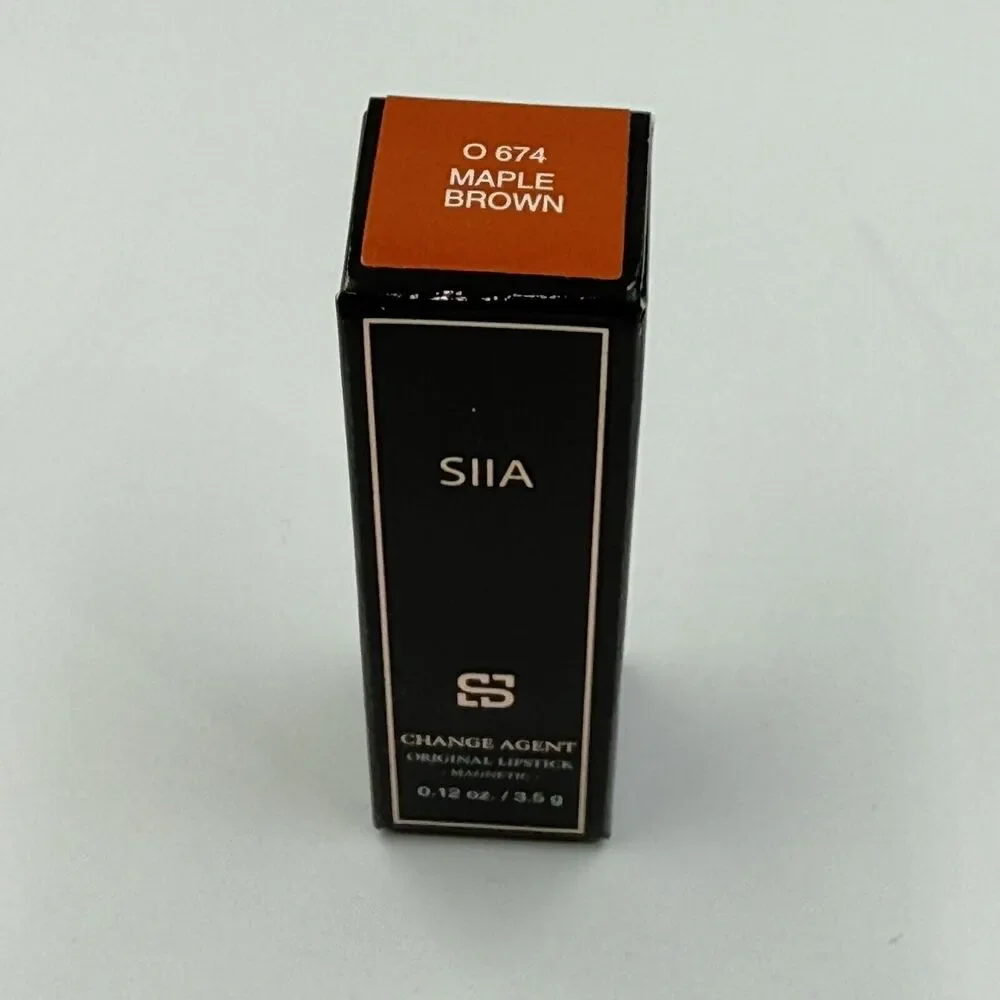 Siia Cosmetics Change Agent Original Lipstick O 674 Maple Brown new and sealed